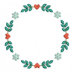 Stickdatei - Herz Kranz Weihnachten Blanko